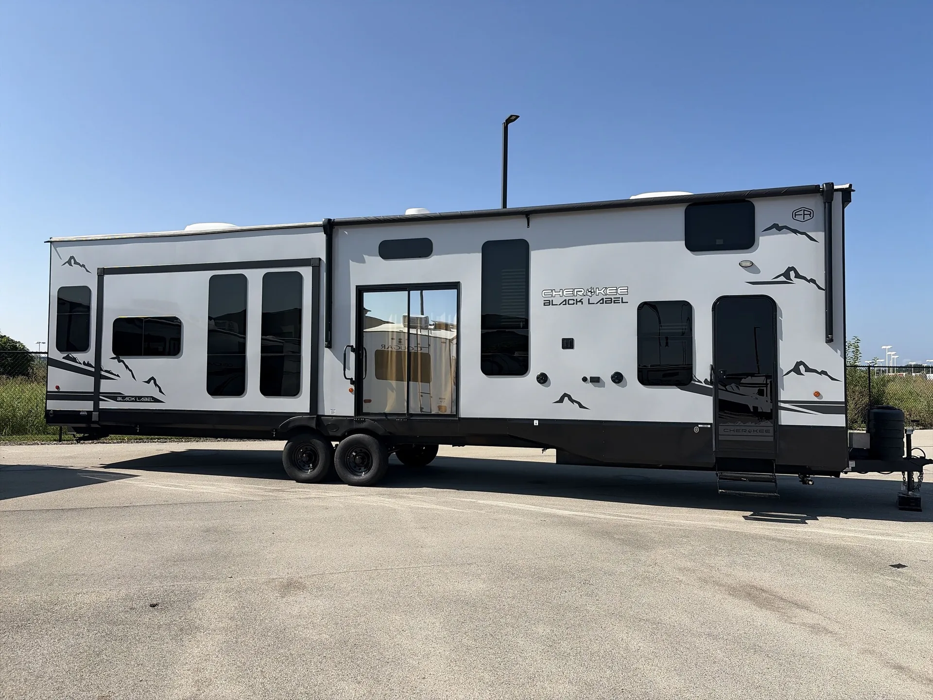 2025 Forest River Cherokee Timberwolf Black Label 39DLBL — campside