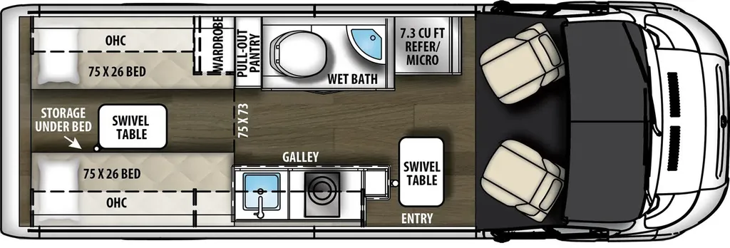 2026 Coachmen Nova 20D floor plan