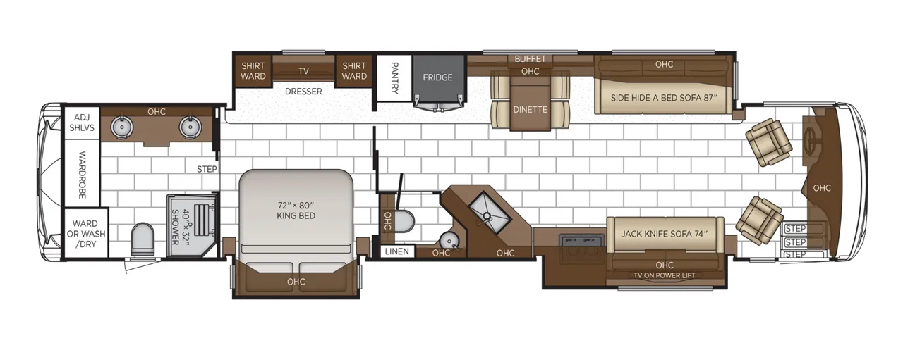 Newmar Ventana 4328 floor plan