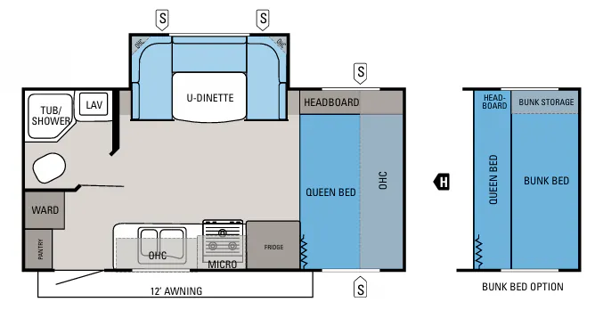 Jayco Jay Feather 197 floor plan