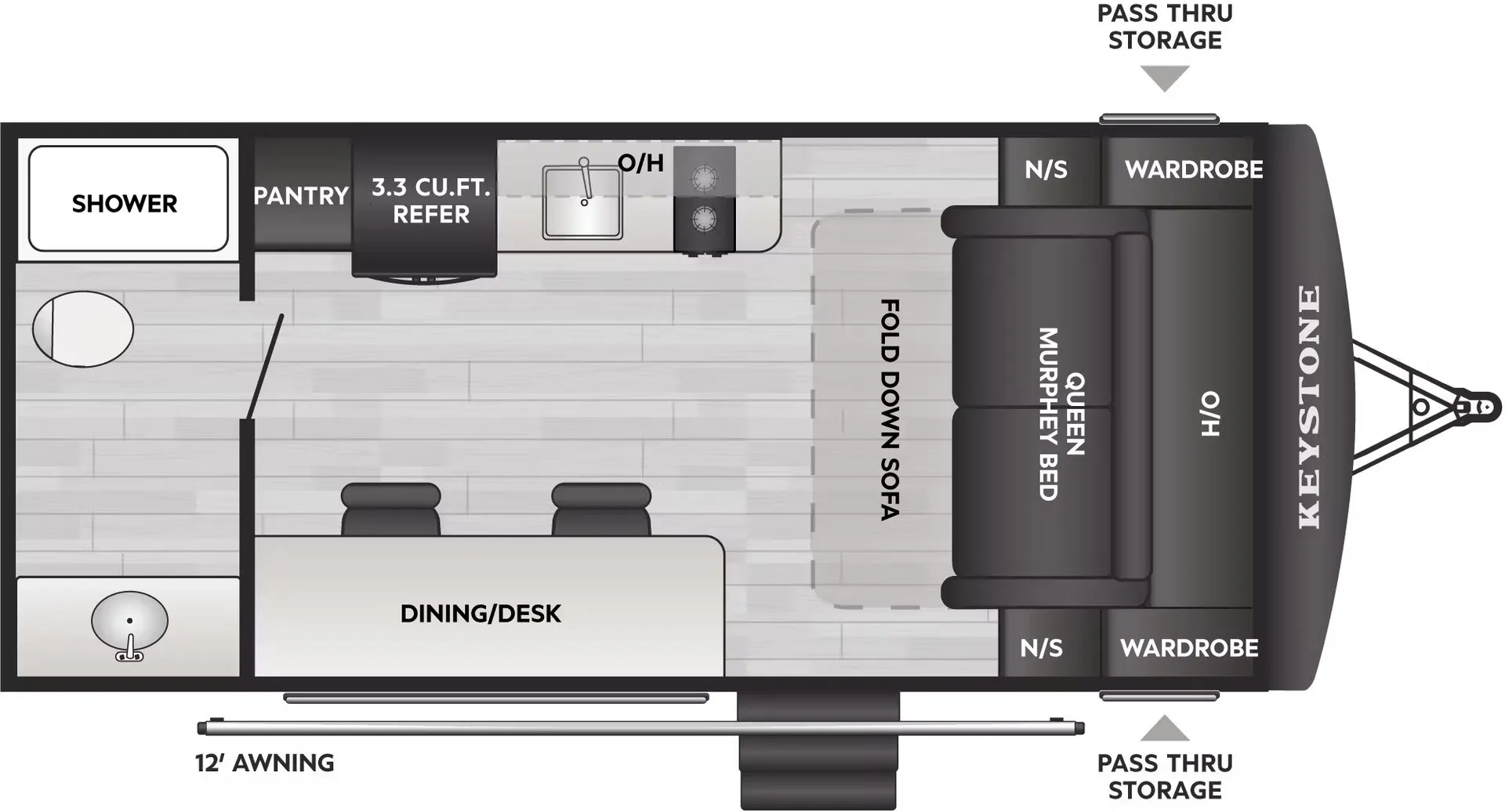 Keystone Springdale Mini 1710MB floor plan