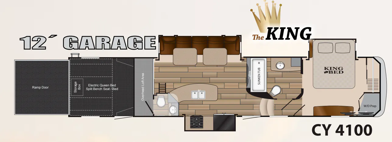 Heartland Cyclone 4100 KING floor plan