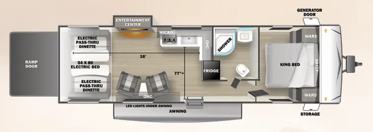 Forest River Sandstorm 2700SRS floor plan