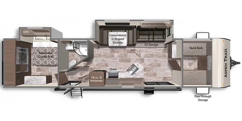 Dutchmen Aspen Trail 3650BHDS floor plan