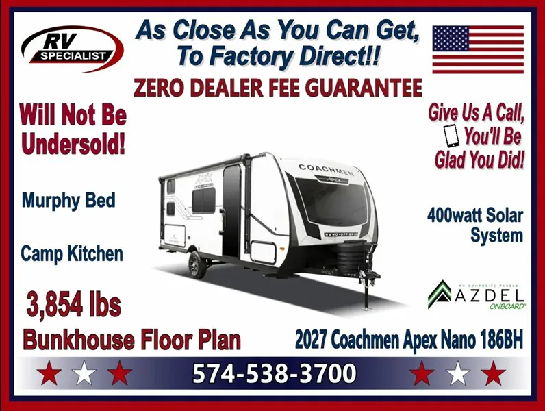 2027 Coachmen Apex Nano 186BH