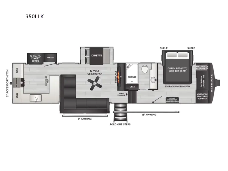 2026 Keystone Cougar 350LLK floor plan