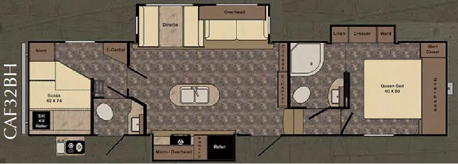 CrossRoads Cruiser Aire CAF32BH floor plan