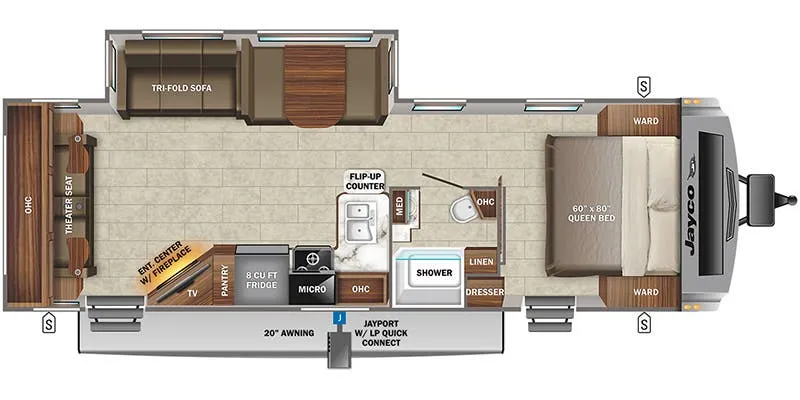 2022 Jayco White Hawk 29RL floor plan