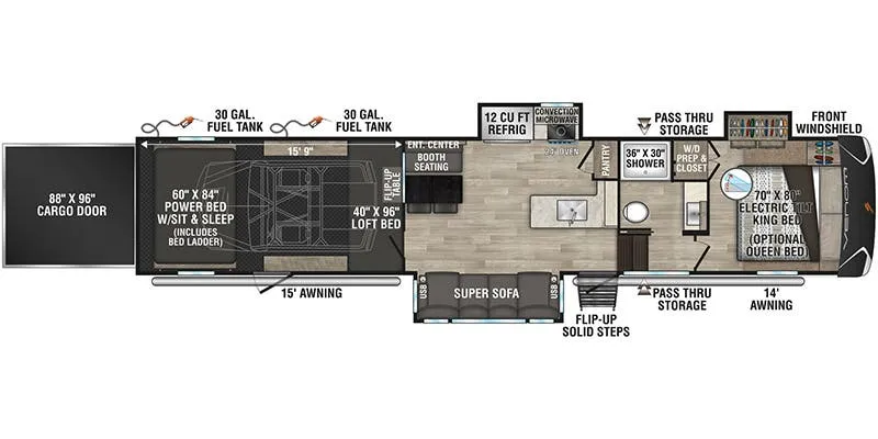 K-Z Robby Gordon Speed UTV Venom V-Series 3916RG floor plan