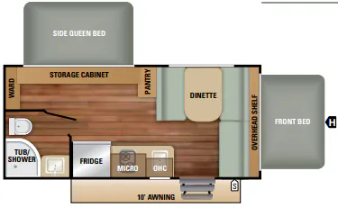 Starcraft Launch Outfitter 7 17SB floor plan