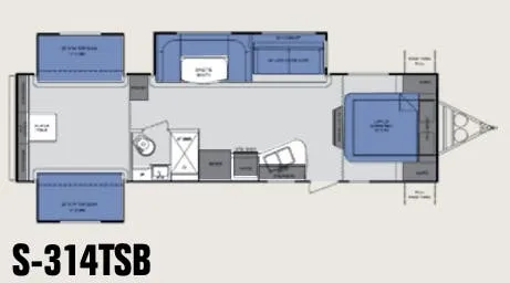 Cruiser RV Shadow Cruiser 314TSB floor plan