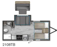 Winnebago Micro Minnie FLX 2108TB floor plan