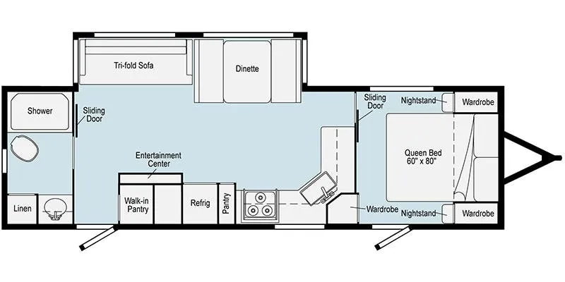 2022 Winnebago Voyage V2831RB - Floor plan