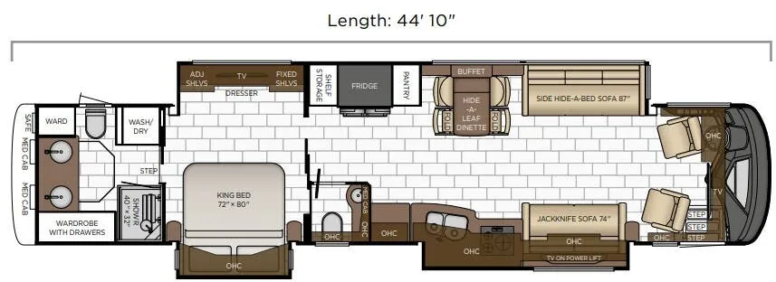 Newmar Essex 4595 floor plan