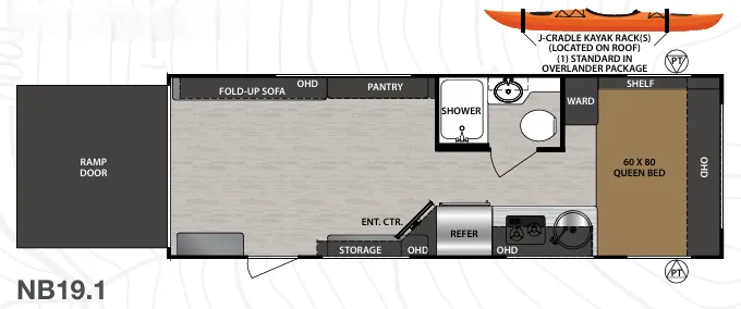 Forest River No Boundaries NB19.1 floor plan