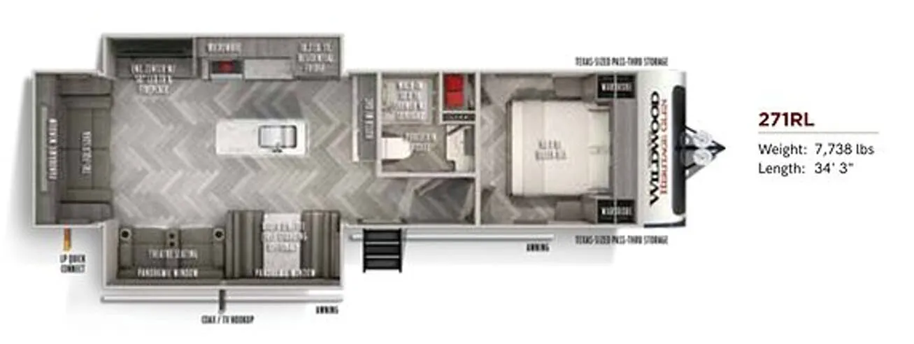 Forest River Wildwood Heritage Glen 271RL floor plan