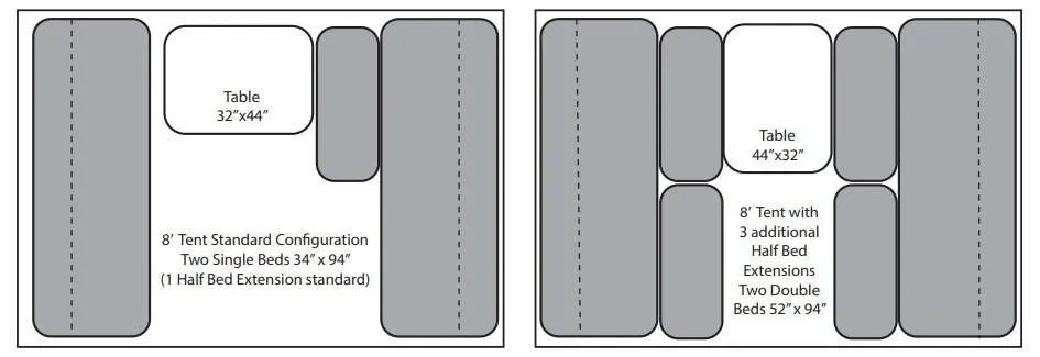 Jumping Jack Mid 8’ TENT BLACKOUT floor plan
