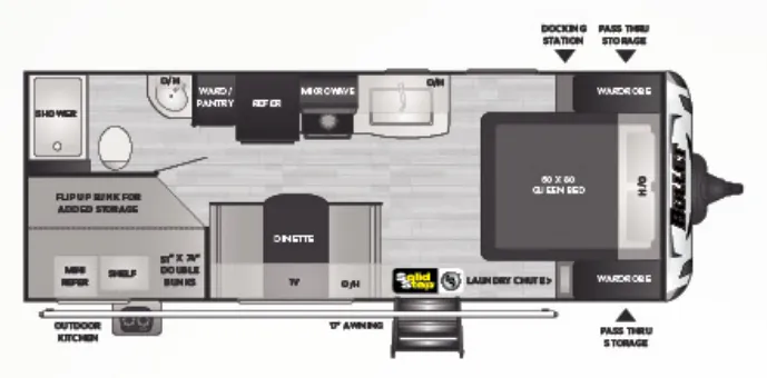 Keystone Bullet 211BHSWE floor plan