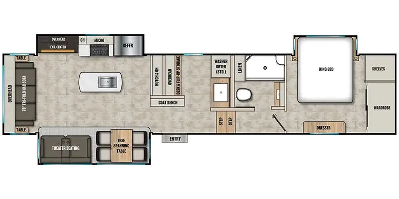 2025 Coachmen Brookstone 370RLLO floor plan