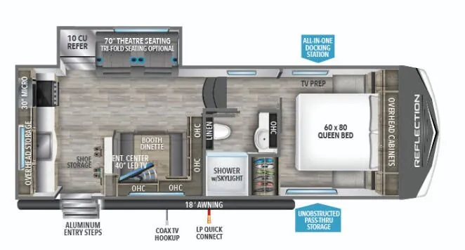 Grand Design Reflection 150 Series 226RK floor plan