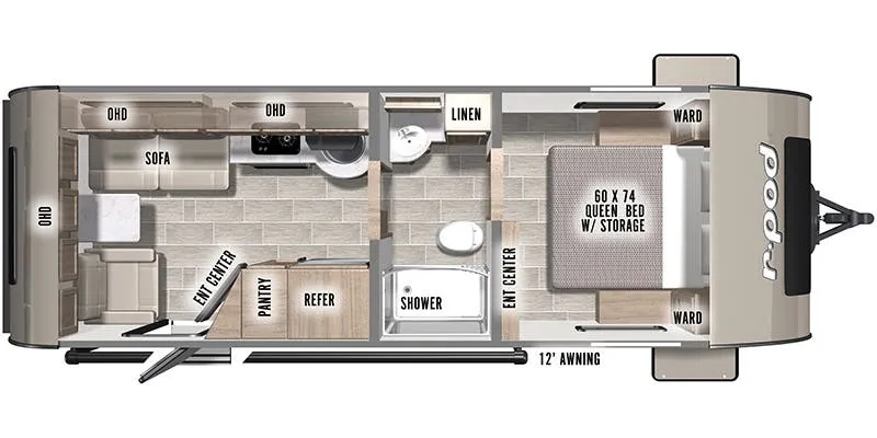 Forest River R-Pod RP-201 floor plan