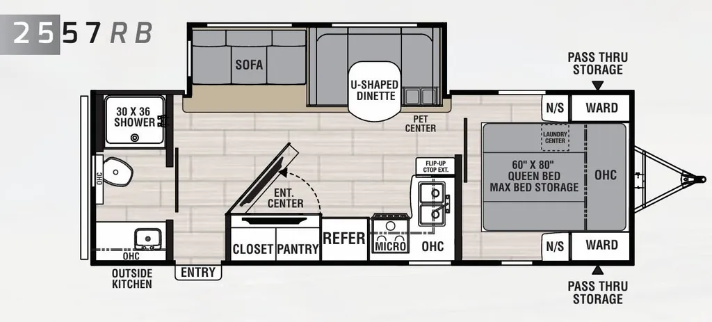 2021 Coachmen Northern Spirit 2557RB floor plan