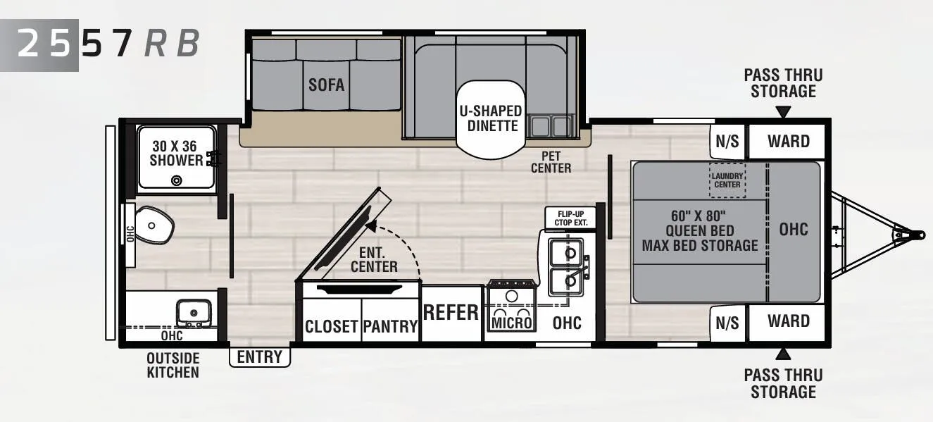 2021 Coachmen Northern Spirit 2557RB - Floor plan