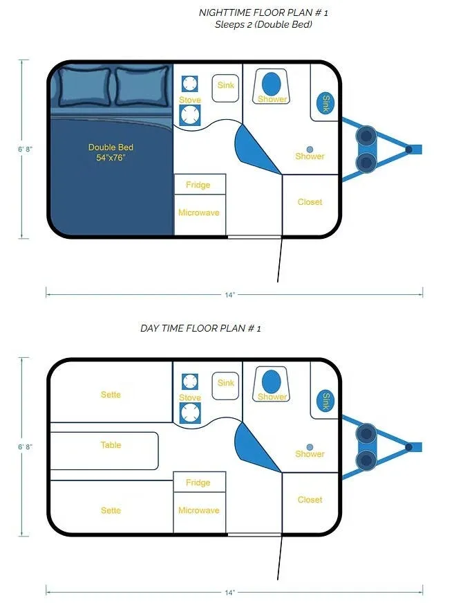 Cortes Campers Cortes 13 floor plan