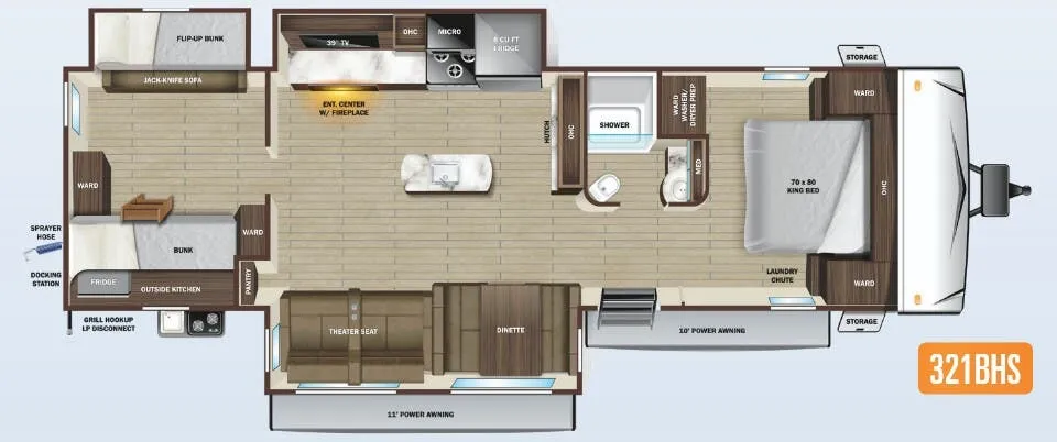 Highland Ridge Open Range Light 321BHS floor plan