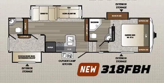 Keystone Outback 318FBH floor plan