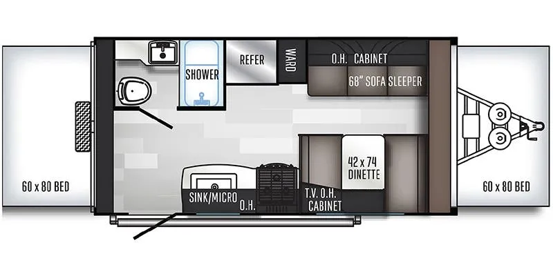 2018 Palomino SolAire 163X - Floor plan