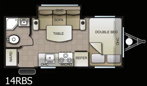 Pacific Coachworks Panther Mini 14RBS floor plan