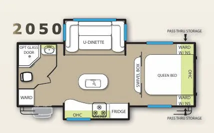 Forest River EVO 2050 floor plan