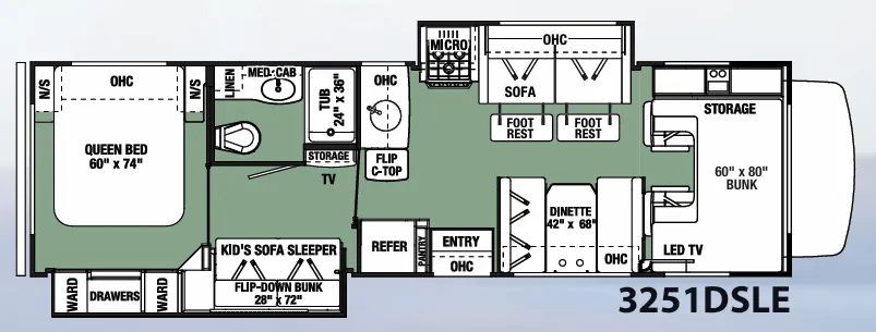 Forest River Forester LE 3251DSLE floor plan