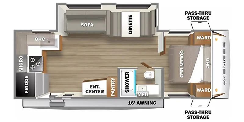 Prime Time Avenger LE 24RKSLE floor plan