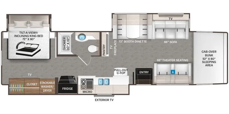 Thor Motor Coach Pasadena 38FX floor plan