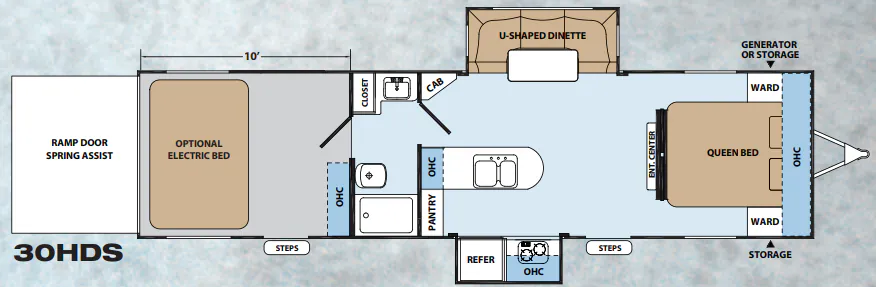 2016 Forest River XLR Hyperlite 30HDS — Floor plan