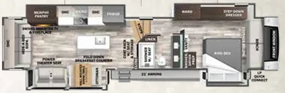 Forest River Cedar Creek 380RL floor plan