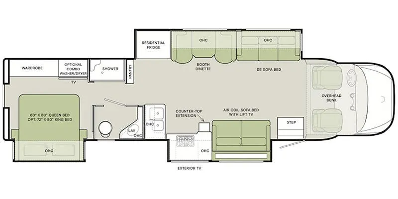 Tiffin Allegro Bay 38 AB floor plan