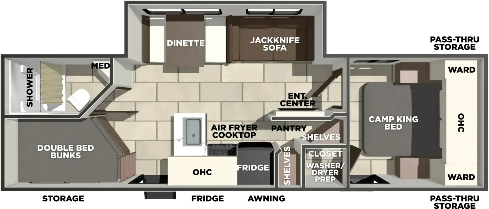 Forest River Tracer 275BH floor plan