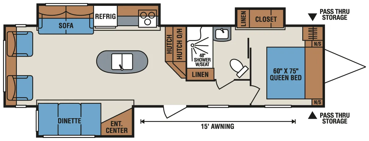 K-Z Sportsmen S330IK floor plan