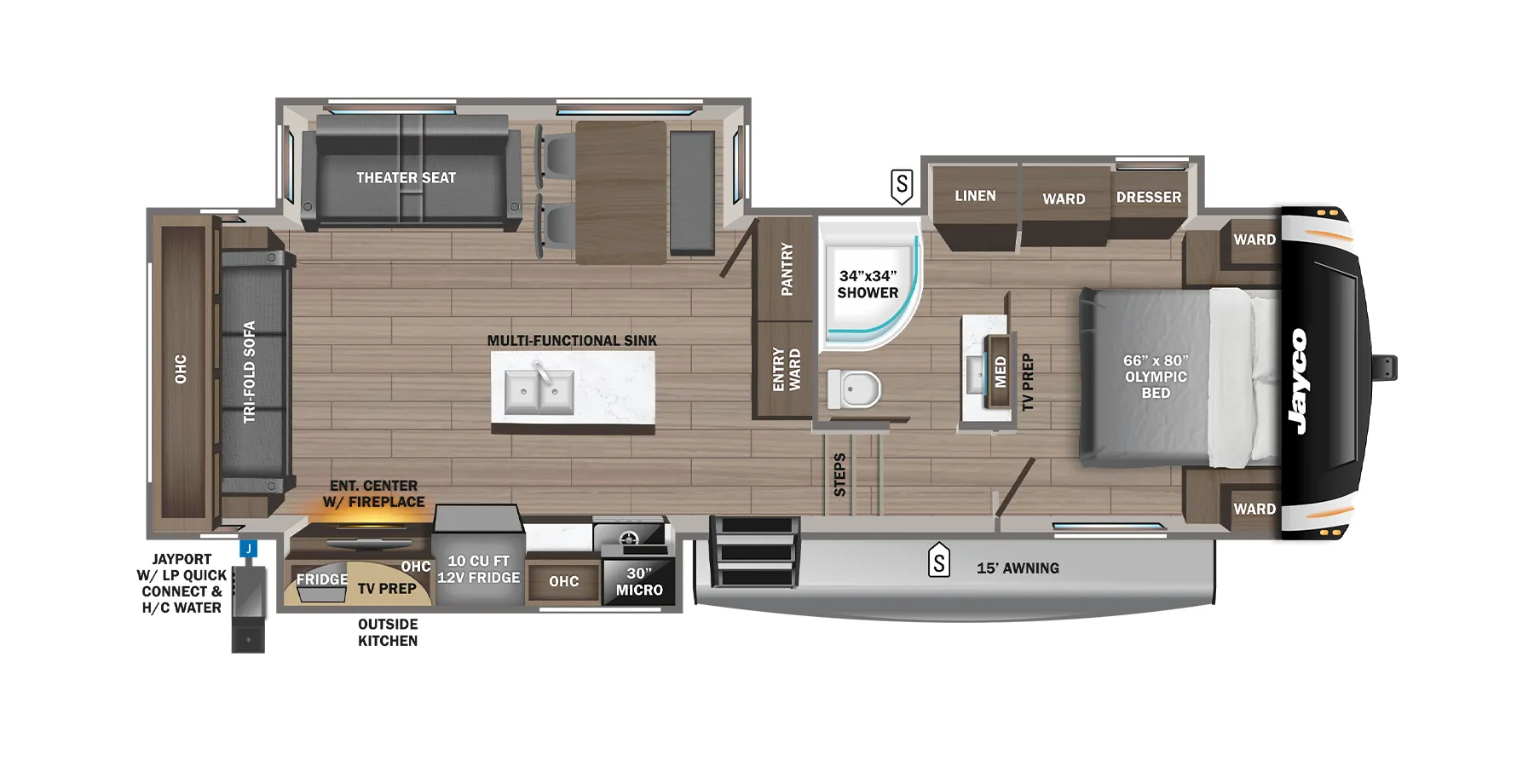 2025 Jayco Eagle HT 28CRT - Floor plan