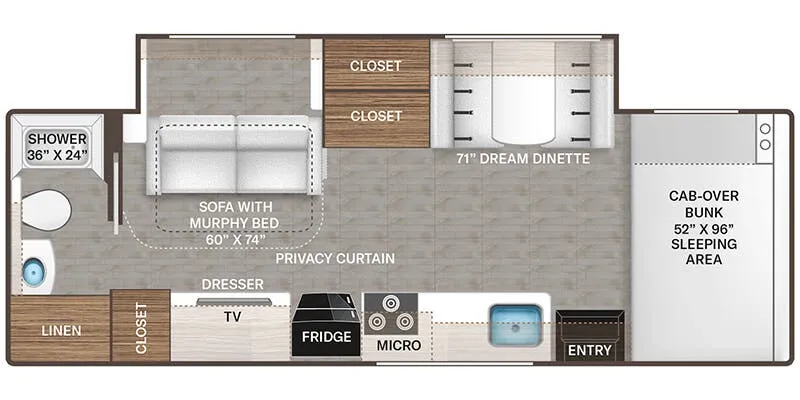 Thor Motor Coach Coleman 27CL floor plan