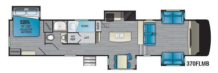 Heartland Milestone 370FLMB floor plan