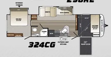 Keystone Outback 324CG floor plan