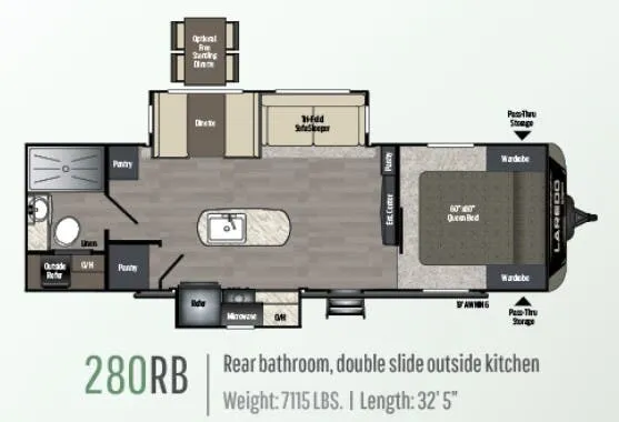 Keystone Laredo 280RB floor plan