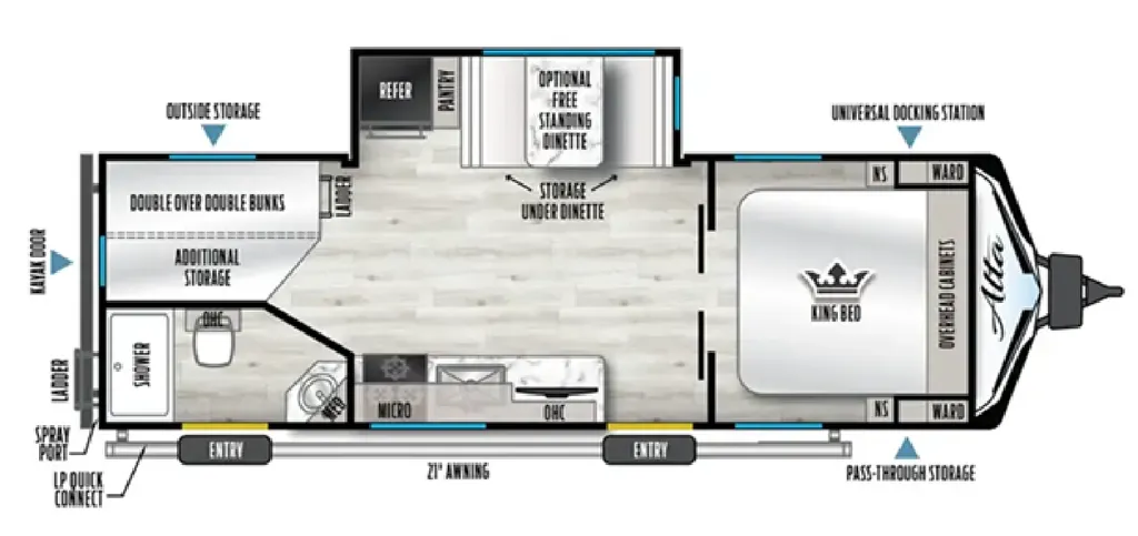 2025 Forest River Alta 2475KBH floor plan