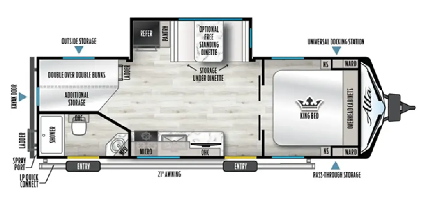 2025 Forest River Alta 2475KBH - Floor plan