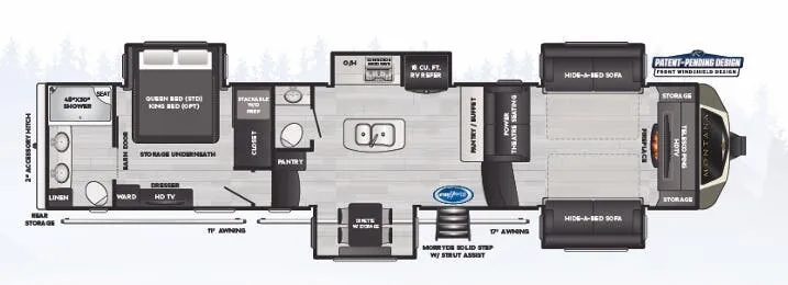 Keystone Montana 3761FL floor plan