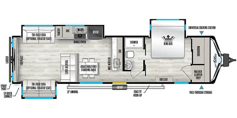 East to West Alta Xtreme 3250KXT floor plan